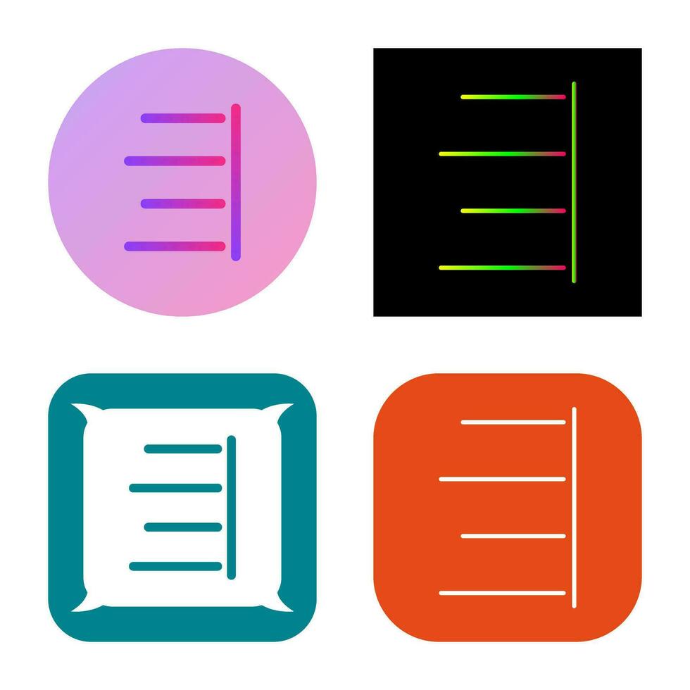 Unique Right Align Vector Icon