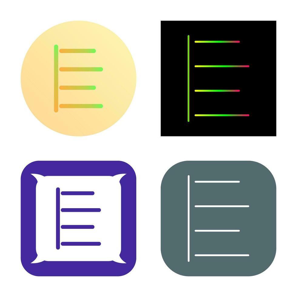 Unique Left Align Vector Icon