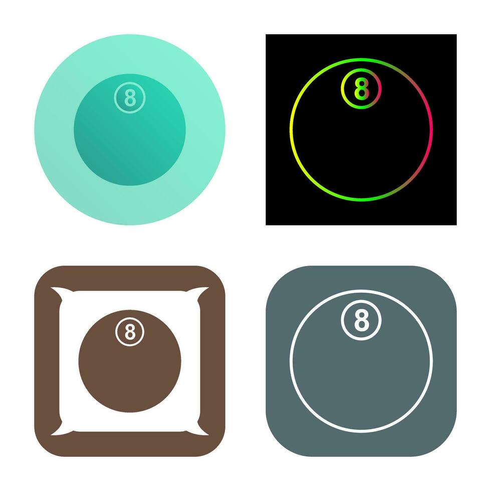 Unique Eight Ball Vector Icon