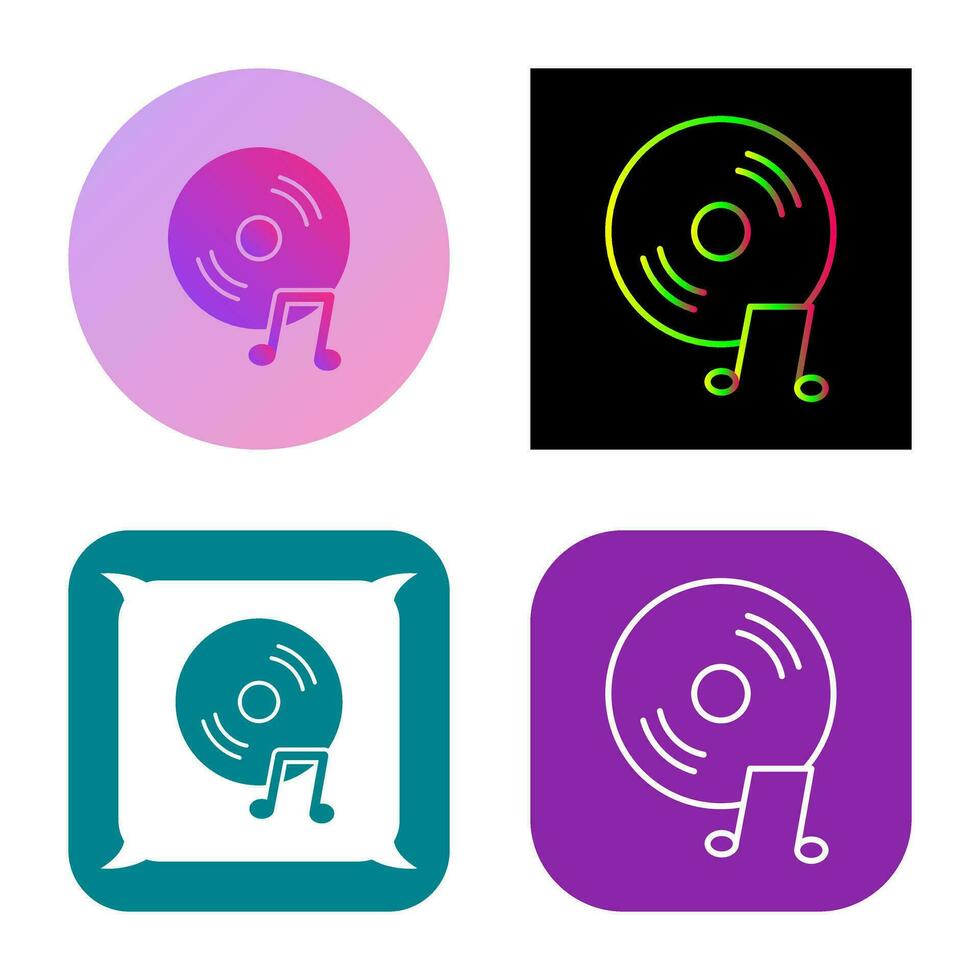 Unique Music CD Vector Icon