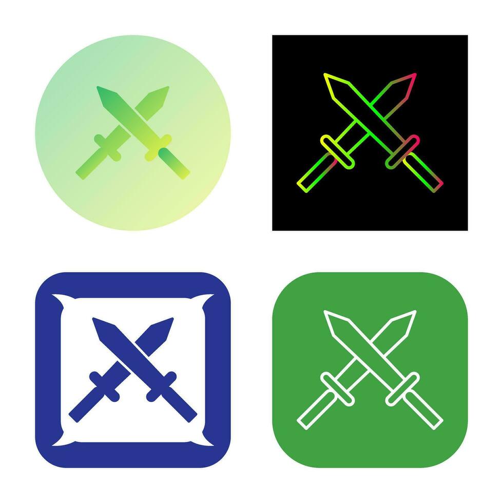 Unique Two Swords Vector Icon