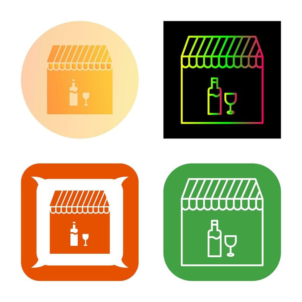 Unique Cafe and Bar Vector Icon