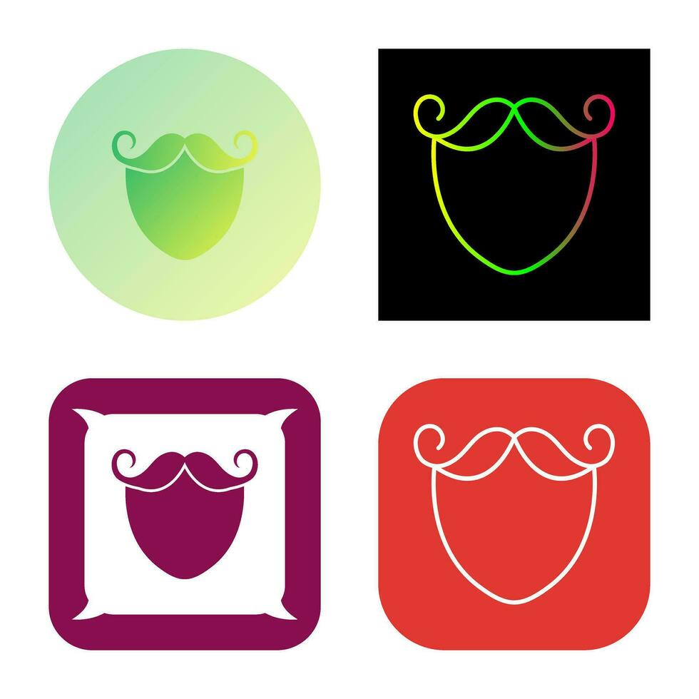 icono de vector de barba y bigote