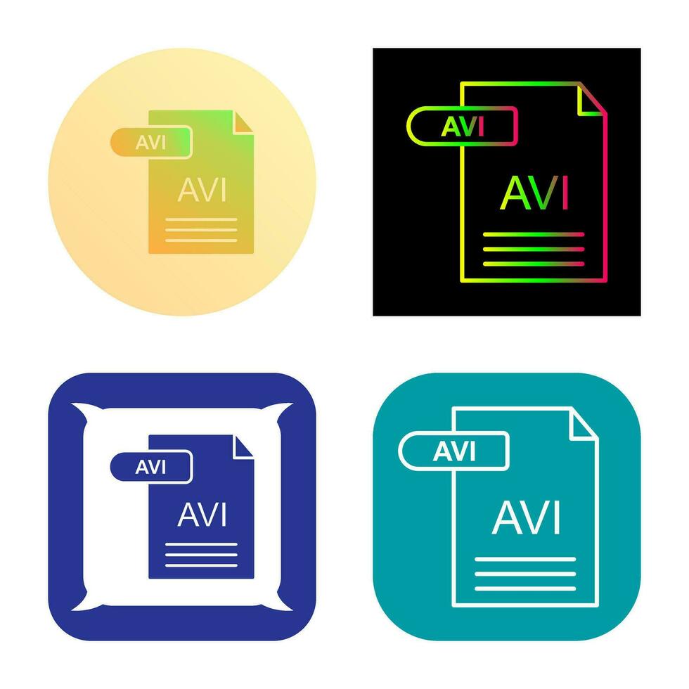 AVI Vector Icon