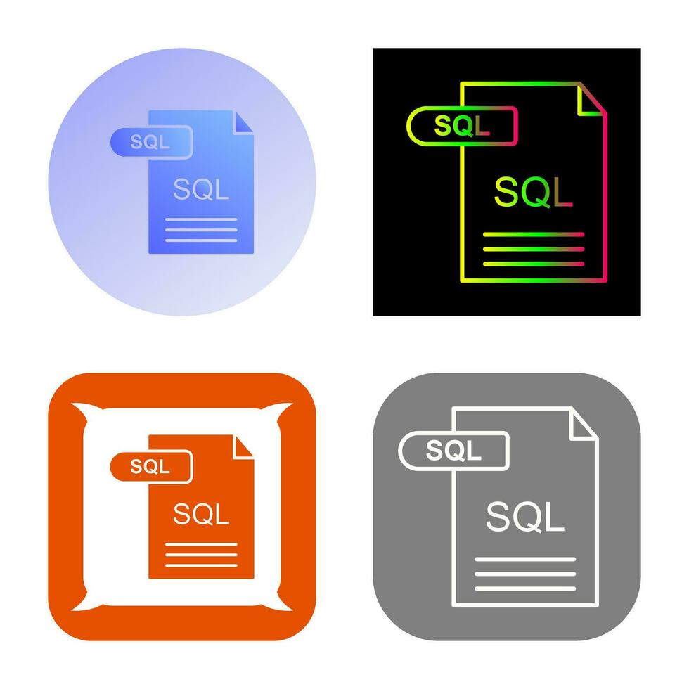 icono de vector de sql