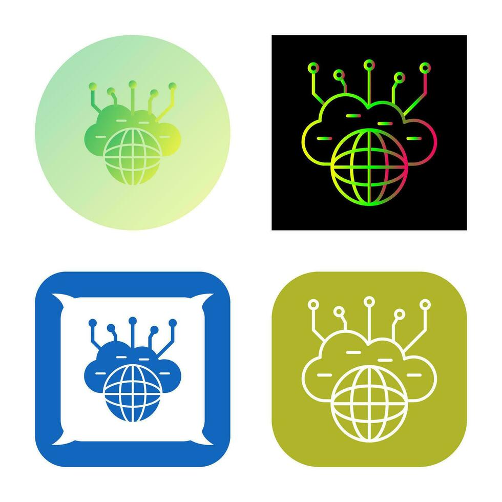 Computing Cloud Vector Icon