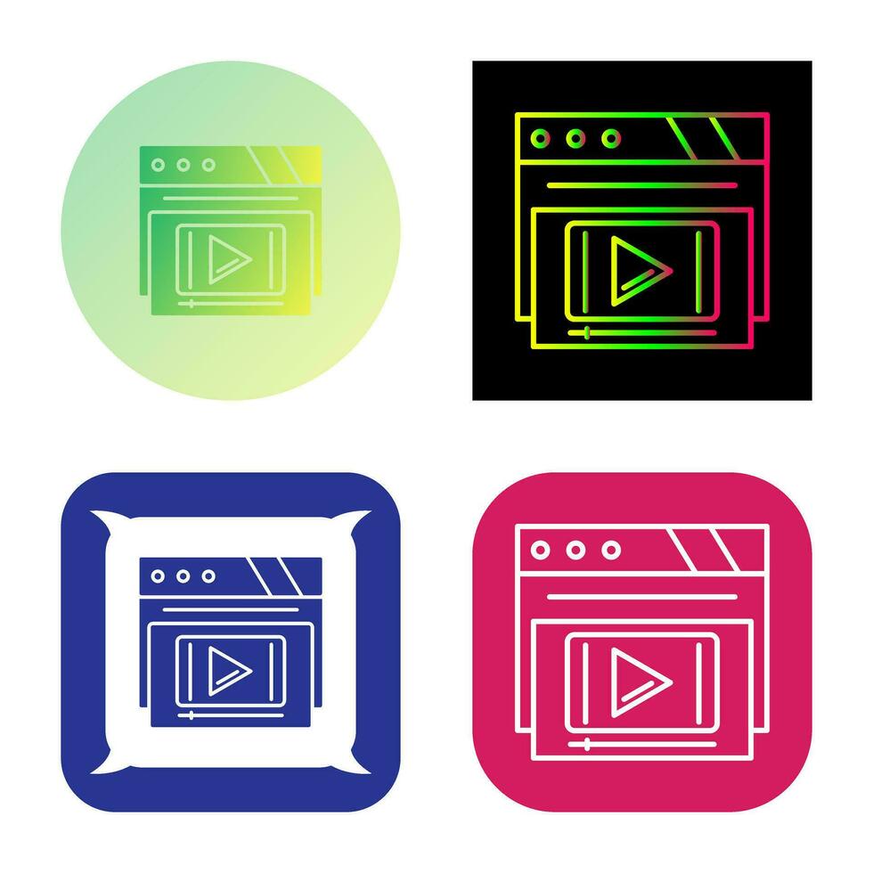 Video Player Vector Icon