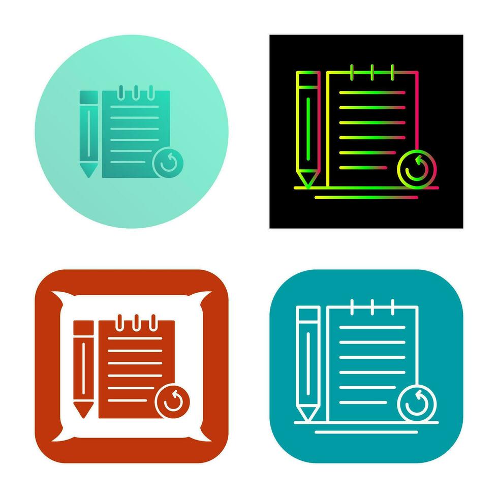 Rechecked Notes Vector Icon