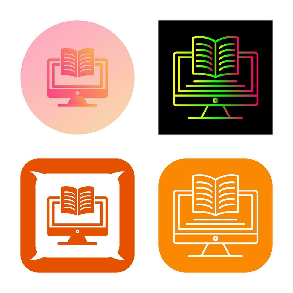 Digital Learning Vector Icon