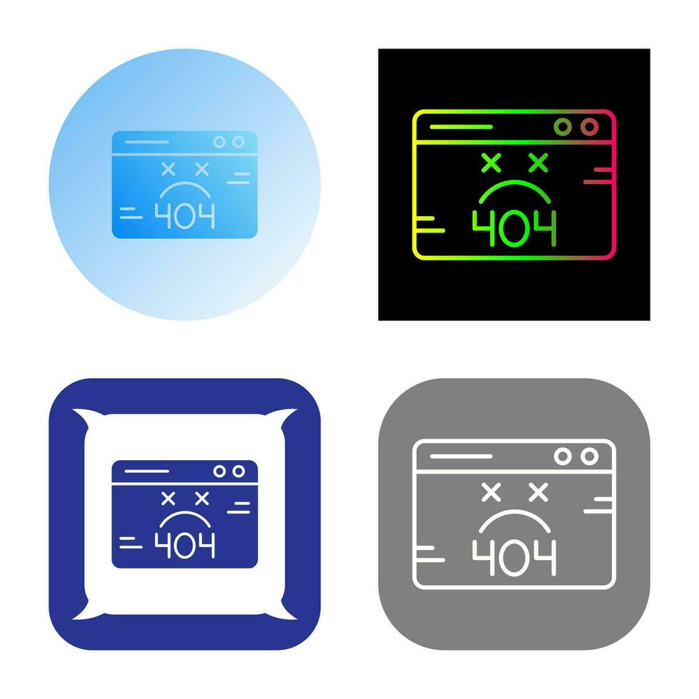 404 Error Vector Icon