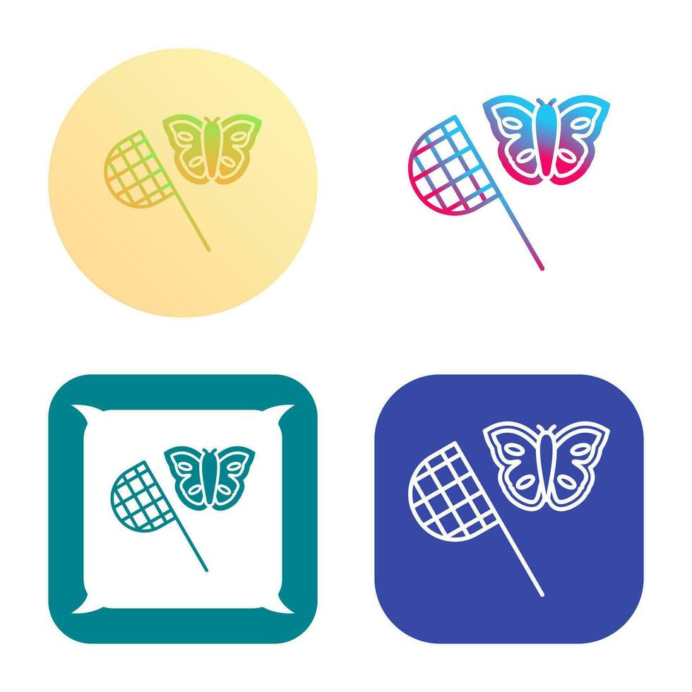 icono de vector de colector de mariposa