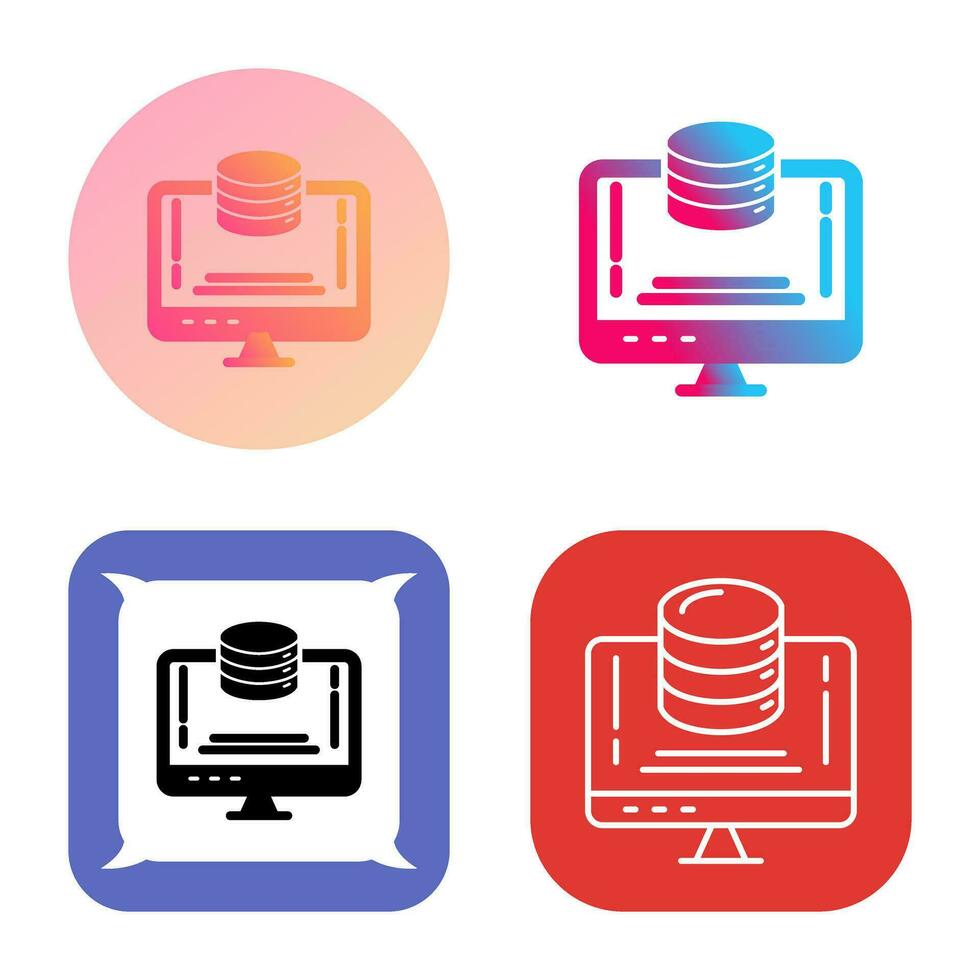 icono de vector de almacenamiento de datos