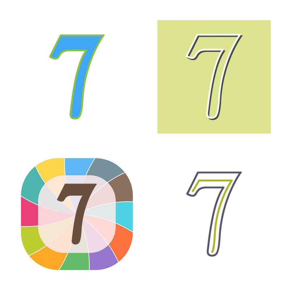 Number Seven Vector Icon