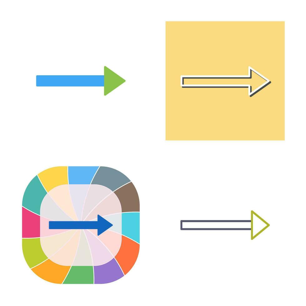 Unique Right Arrow Vector Icon