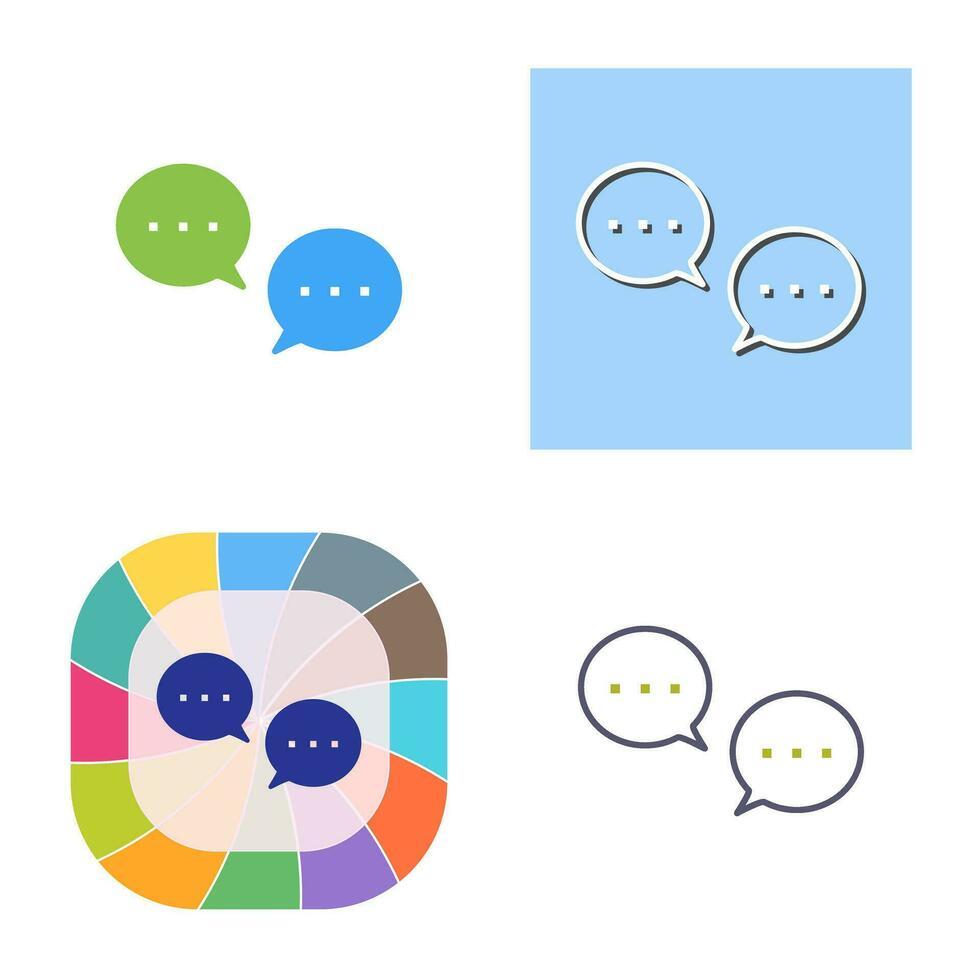 Unique Conversation Bubbles Vector Icon