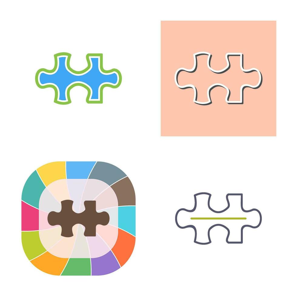 Unique Puzzle Piece Vector Icon
