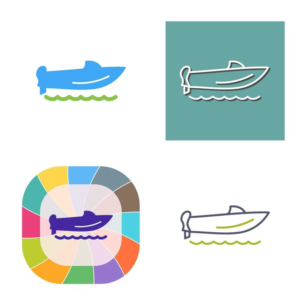 speed boat yacht vector icon, Stock vector