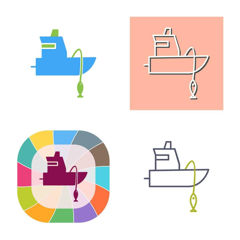 Fishing Boat Vector Icon