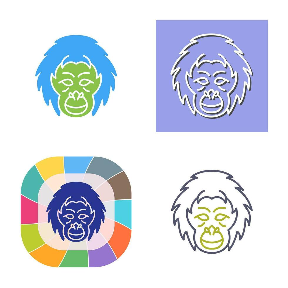 Orangutan Vector Icon