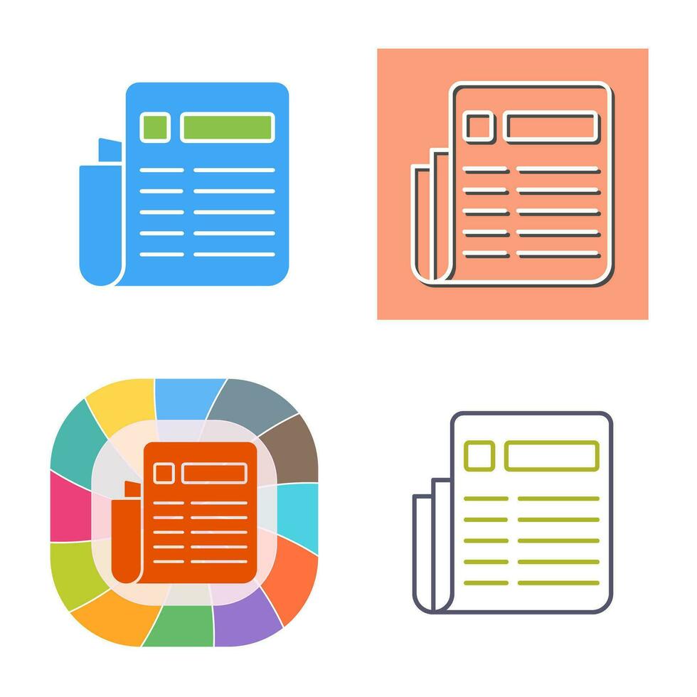 News Paper Vector Icon
