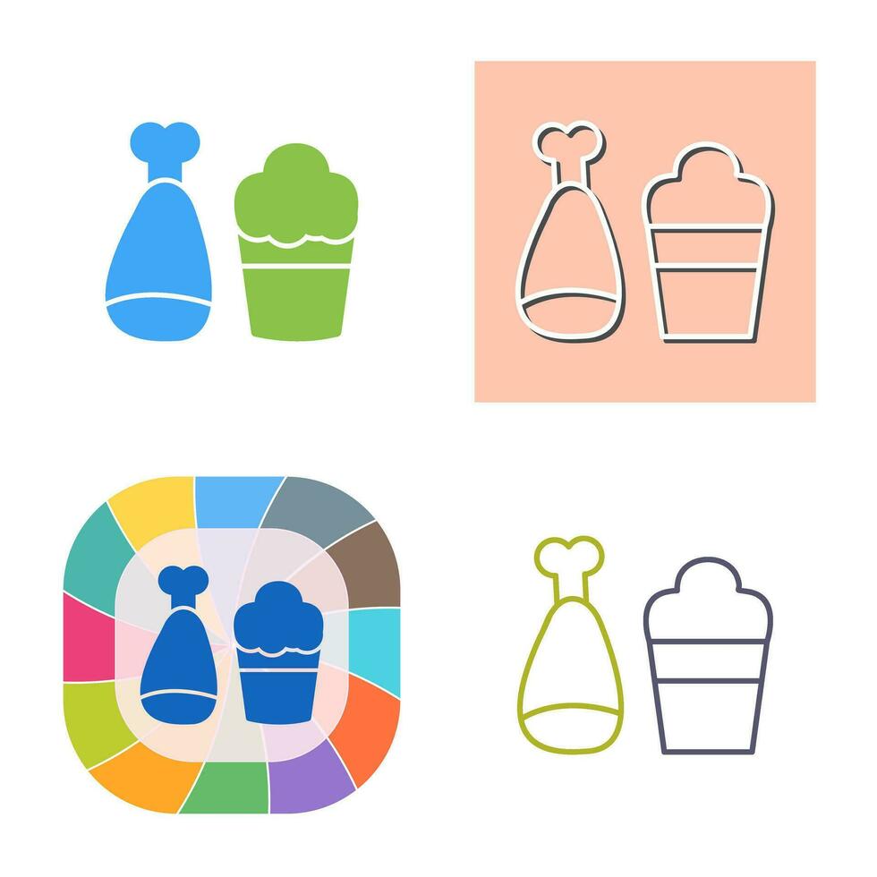 Food and Beer Vector Icon