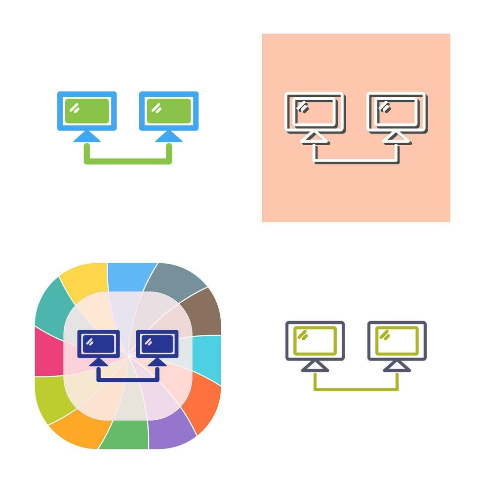 icono de vector de sistemas conectados