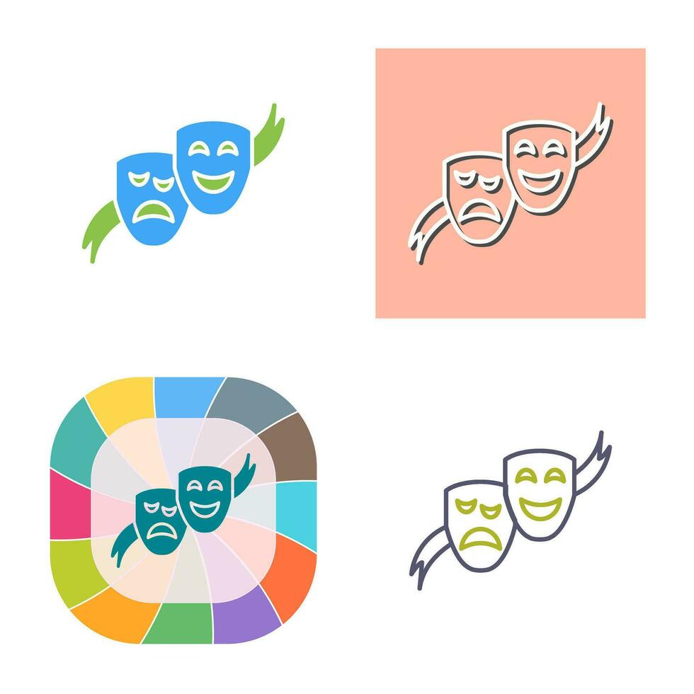 Theater Masks Vector Icon