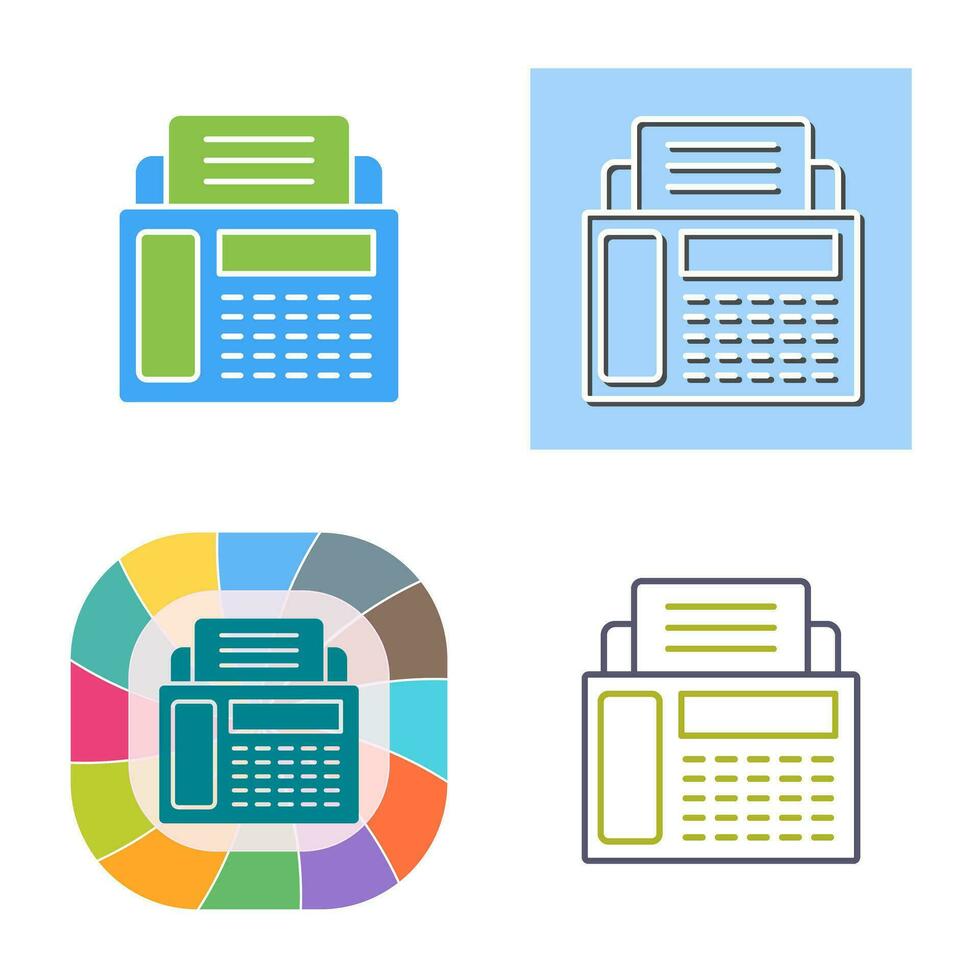 Fax Machine Vector Icon
