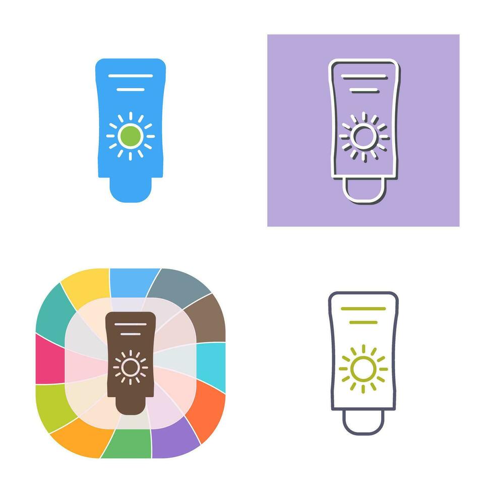 Sun Cream Vector Icon