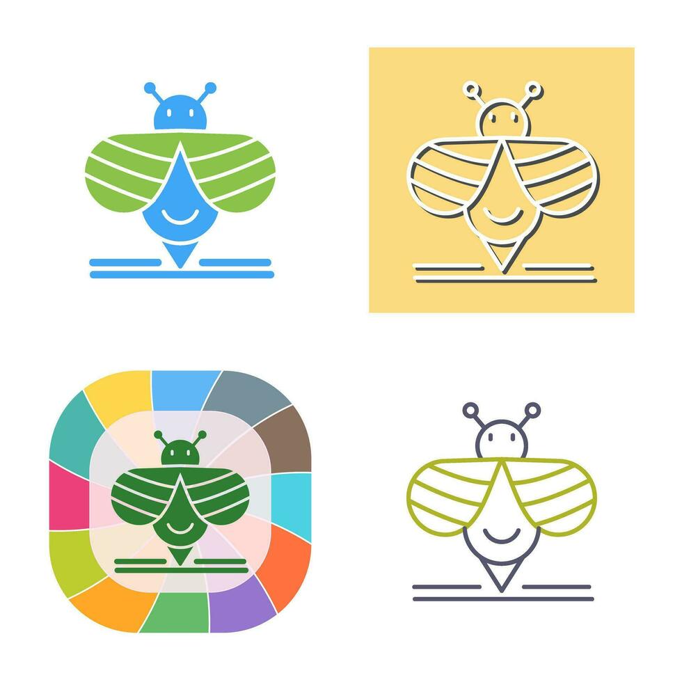 icono de vector de abeja