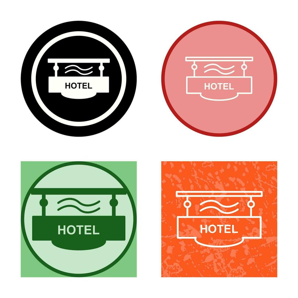 icono de vector de signo de hotel