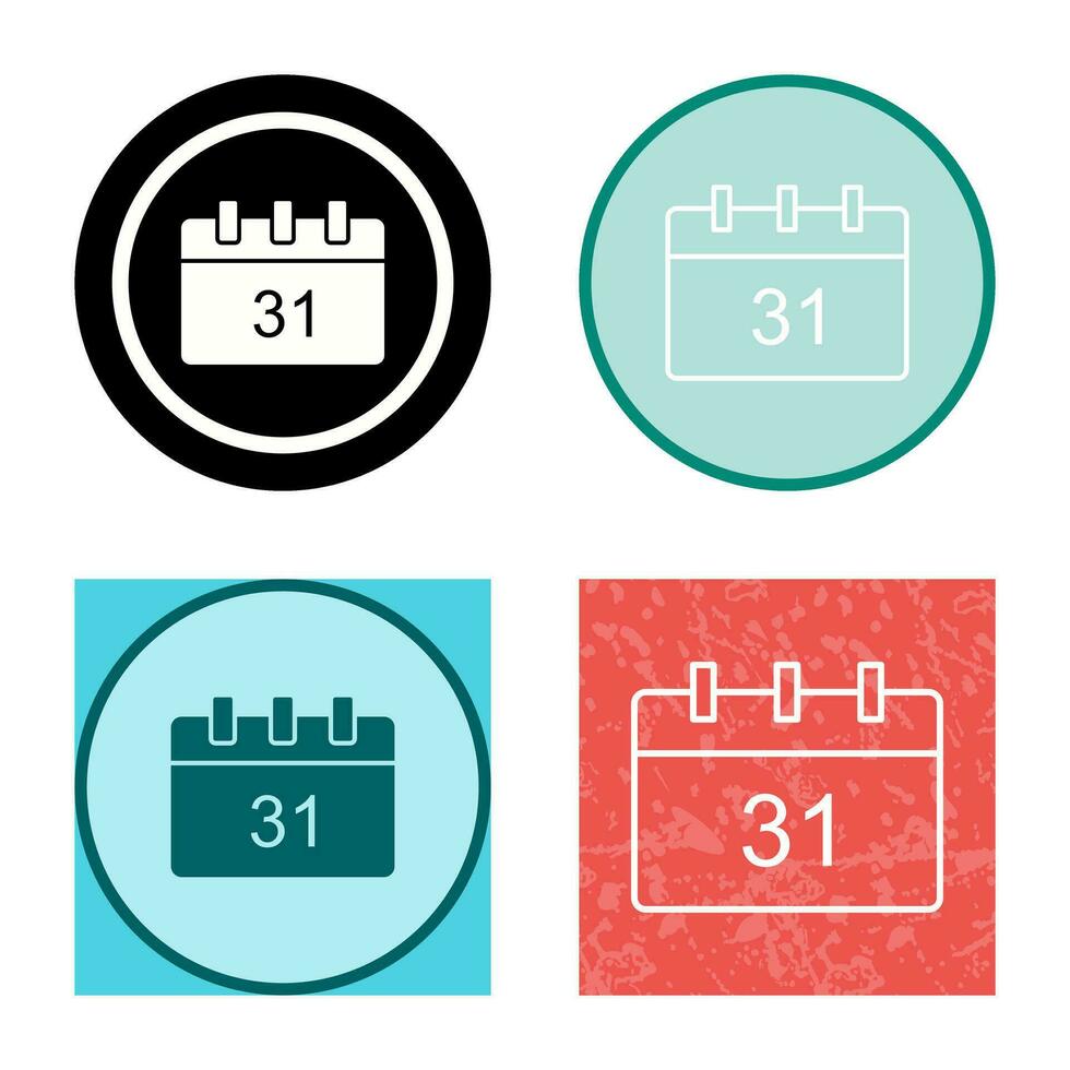 Unique Calendar Vector Icon