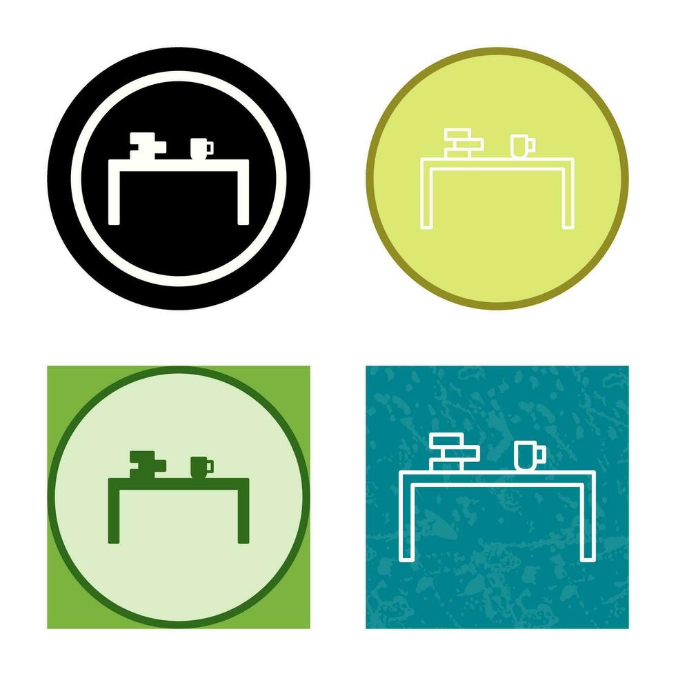 Unique Study Desk Vector Icon