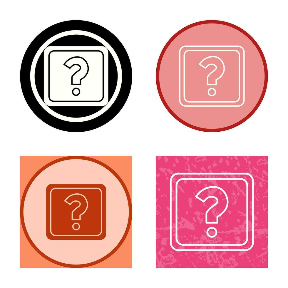 Unique Question Mark Vector Icon