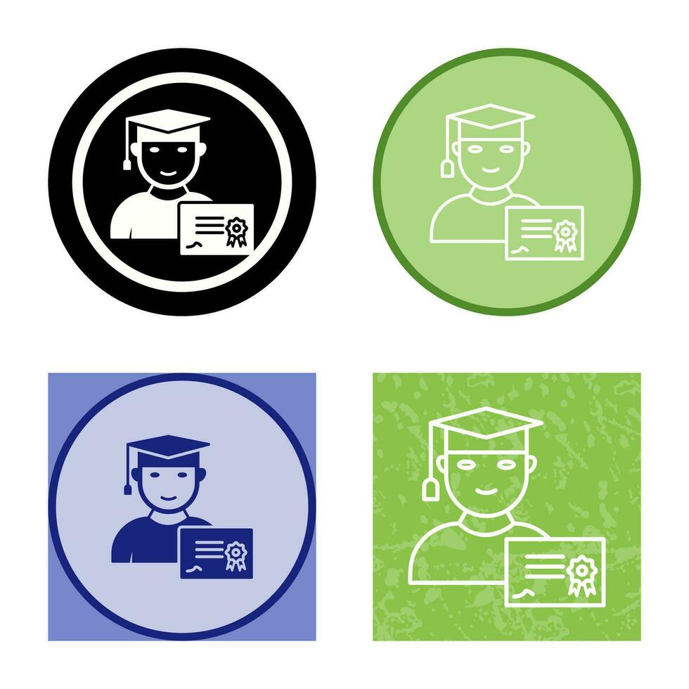 Unique Receiving Diploma Vector Icon
