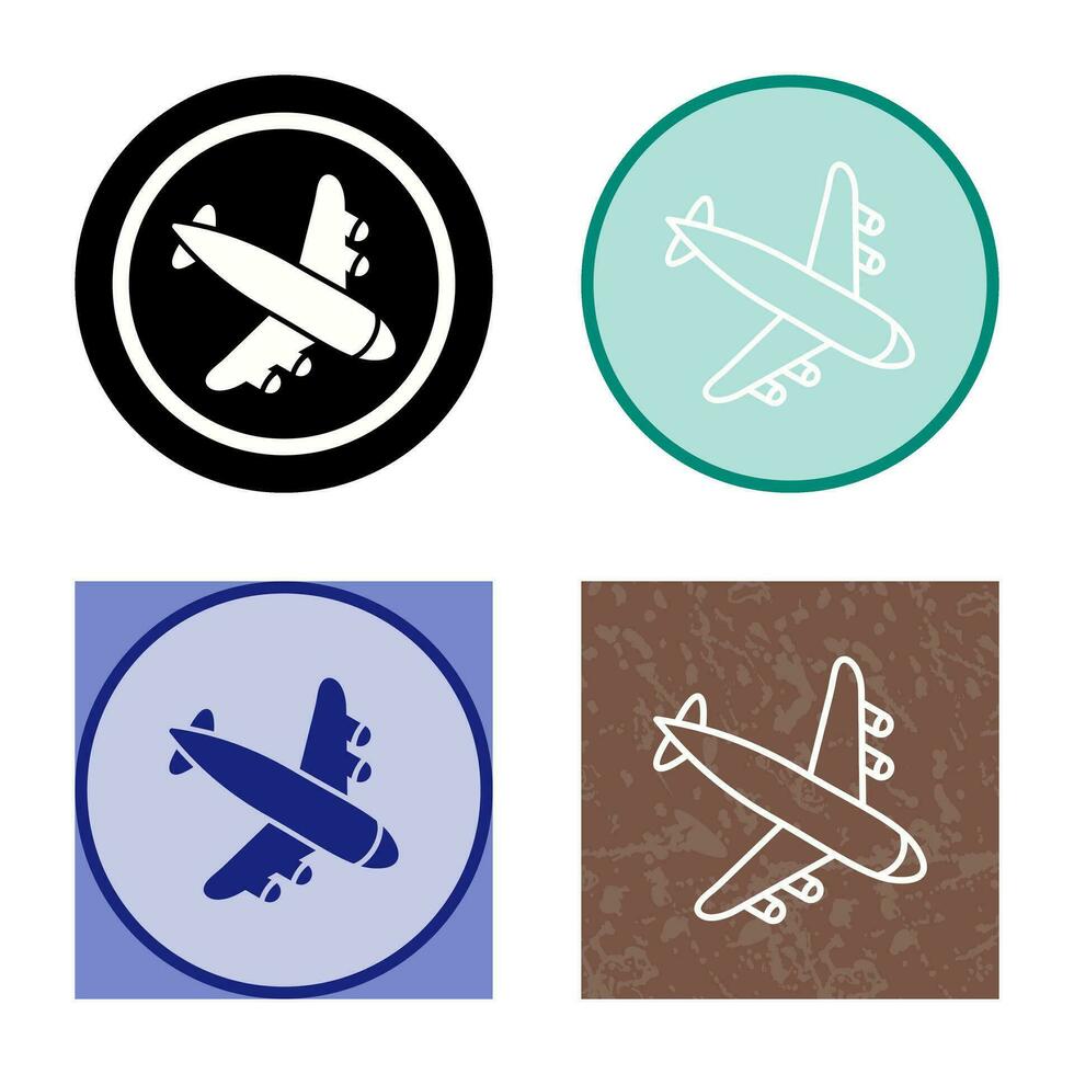 Landing Airplane Vector Icon