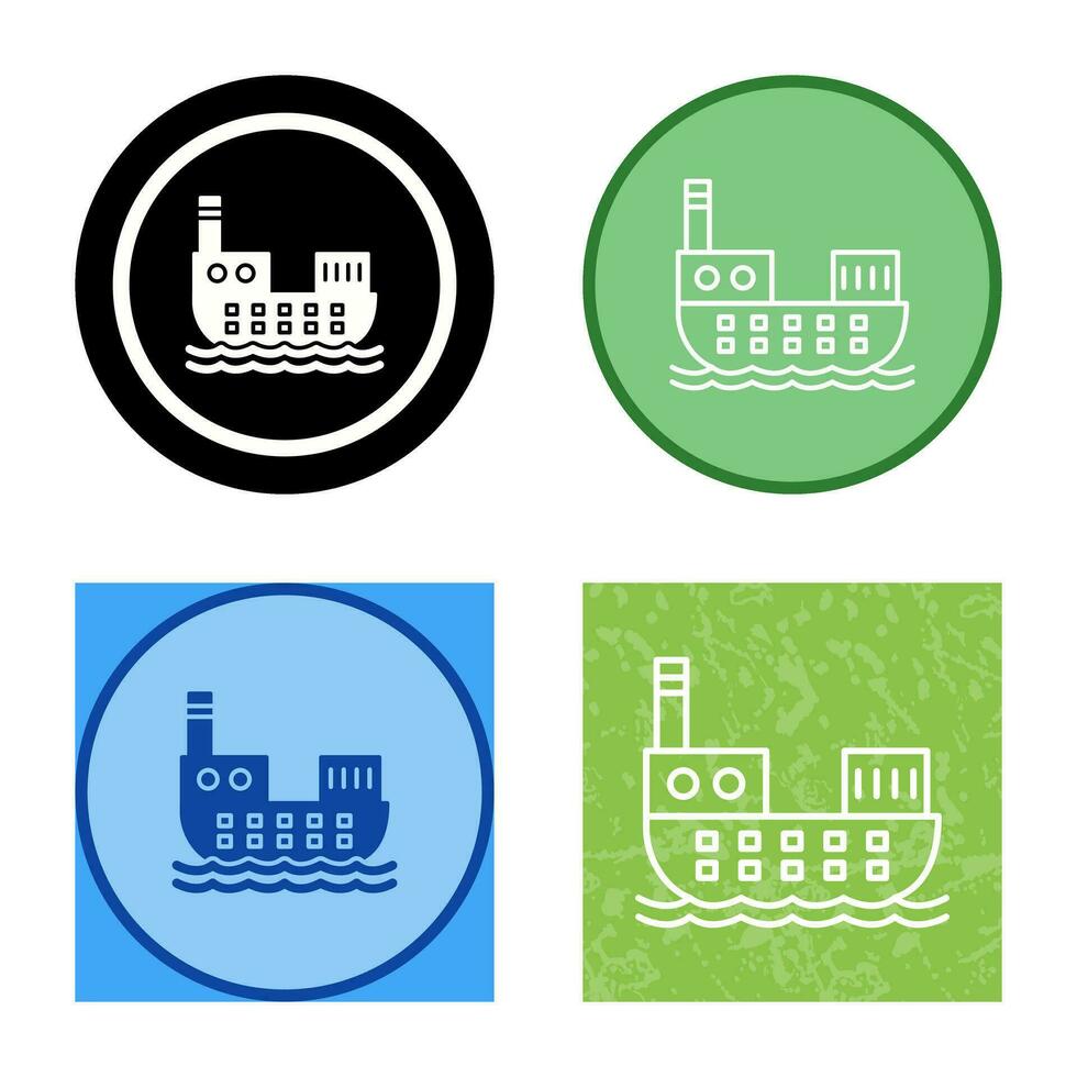 Cargo Ship Vector Icon