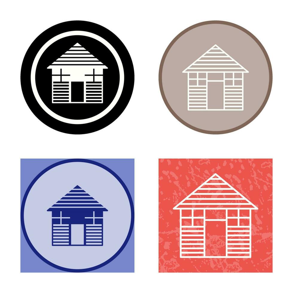 Wood Cabin Vector Icon