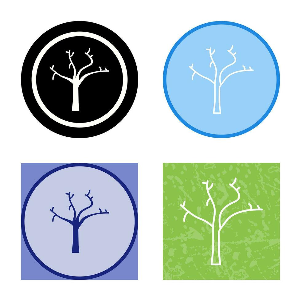 árbol sin hojas vector icono