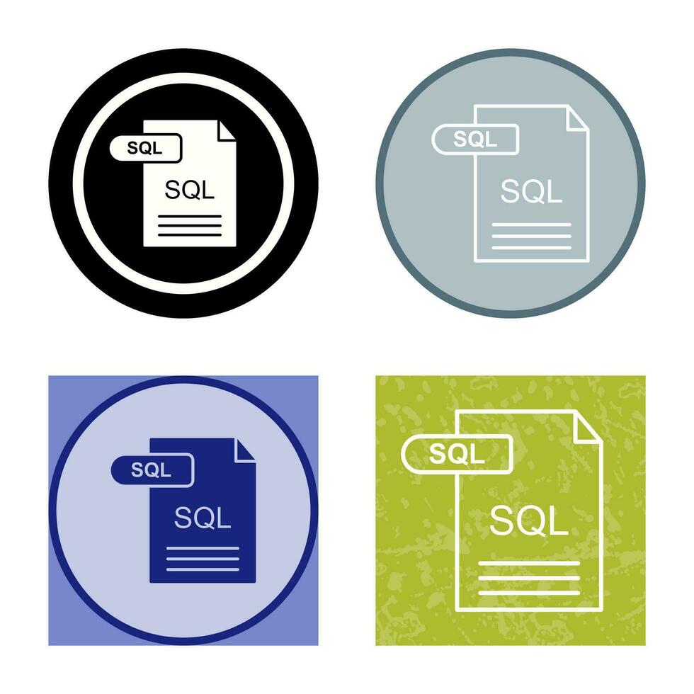 icono de vector de sql