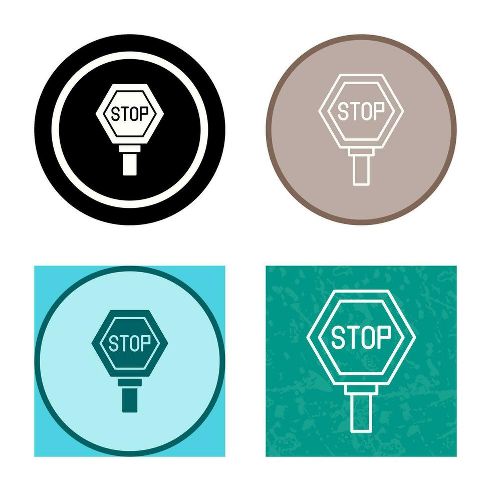 icono de vector de señal de stop