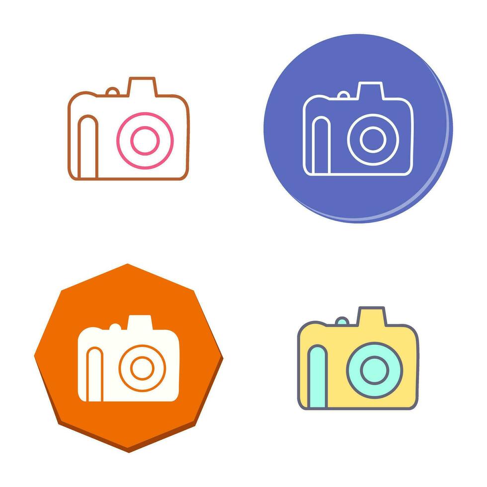 Unique DSLR Camera Vector Icon