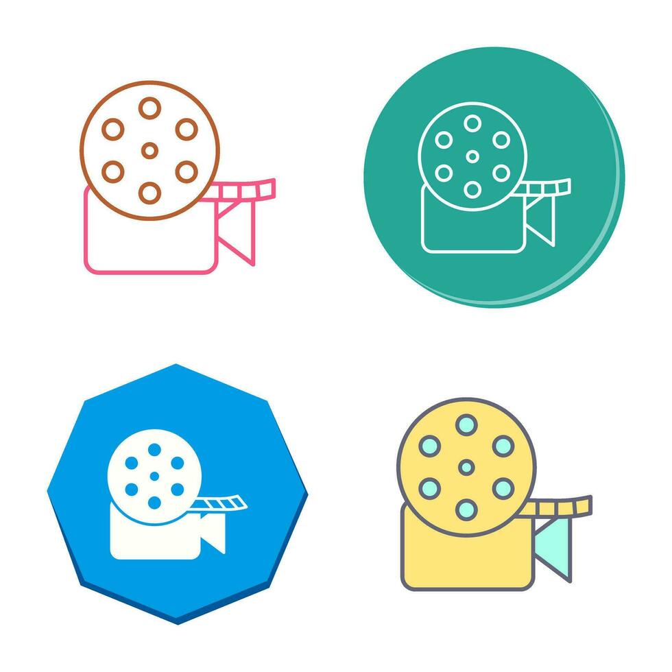 Unique Video Reel Vector Icon