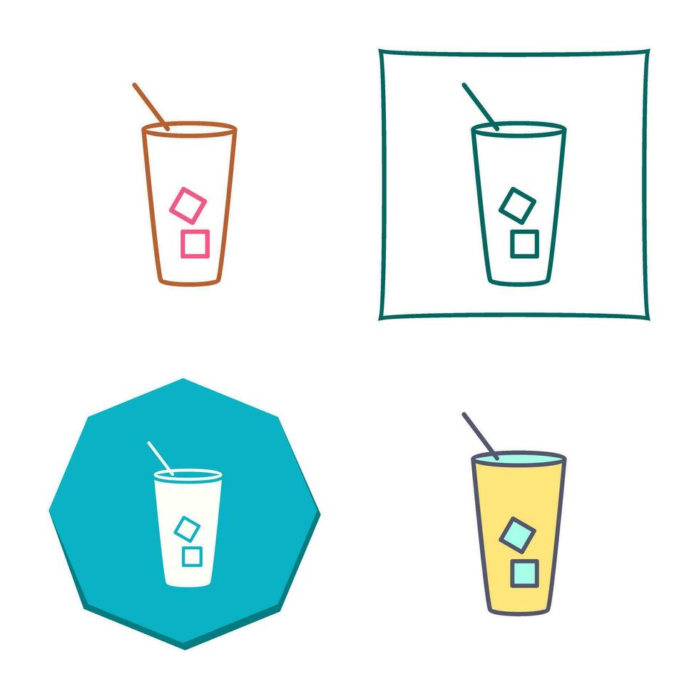 Iced Coffee Vector Icon