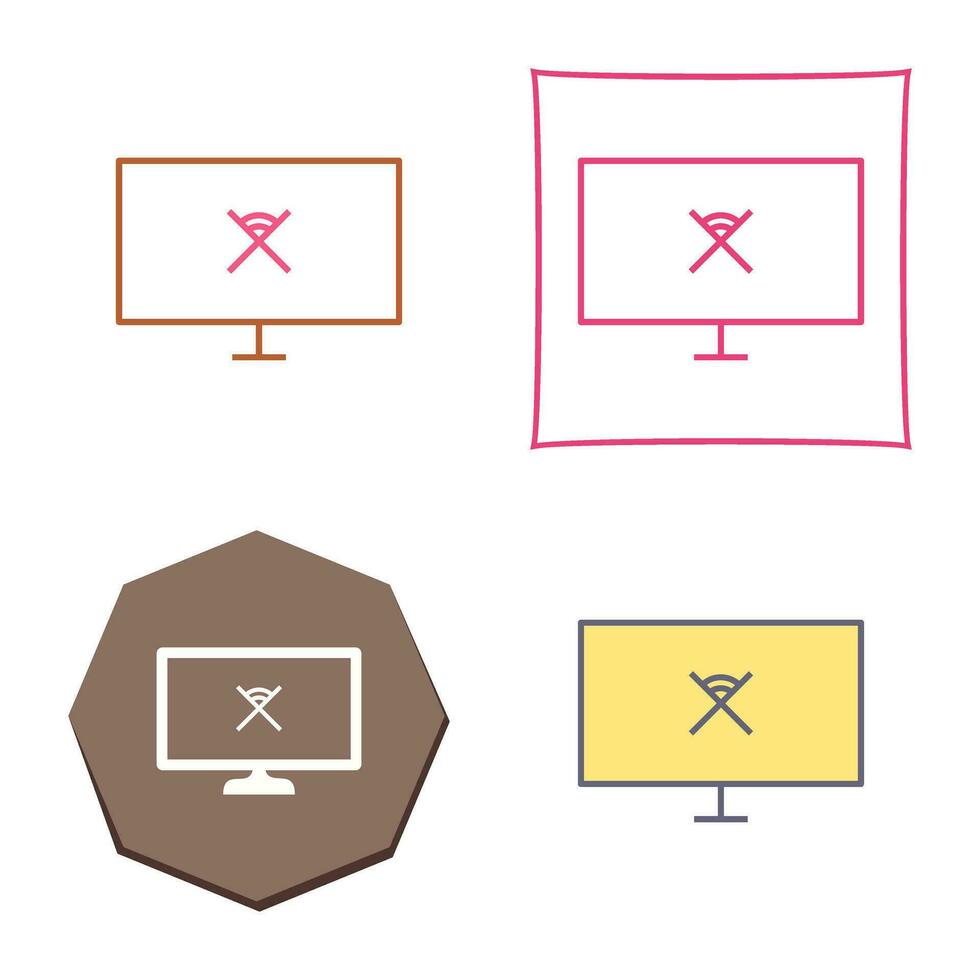 Unique Disconnected Network Vector Icon