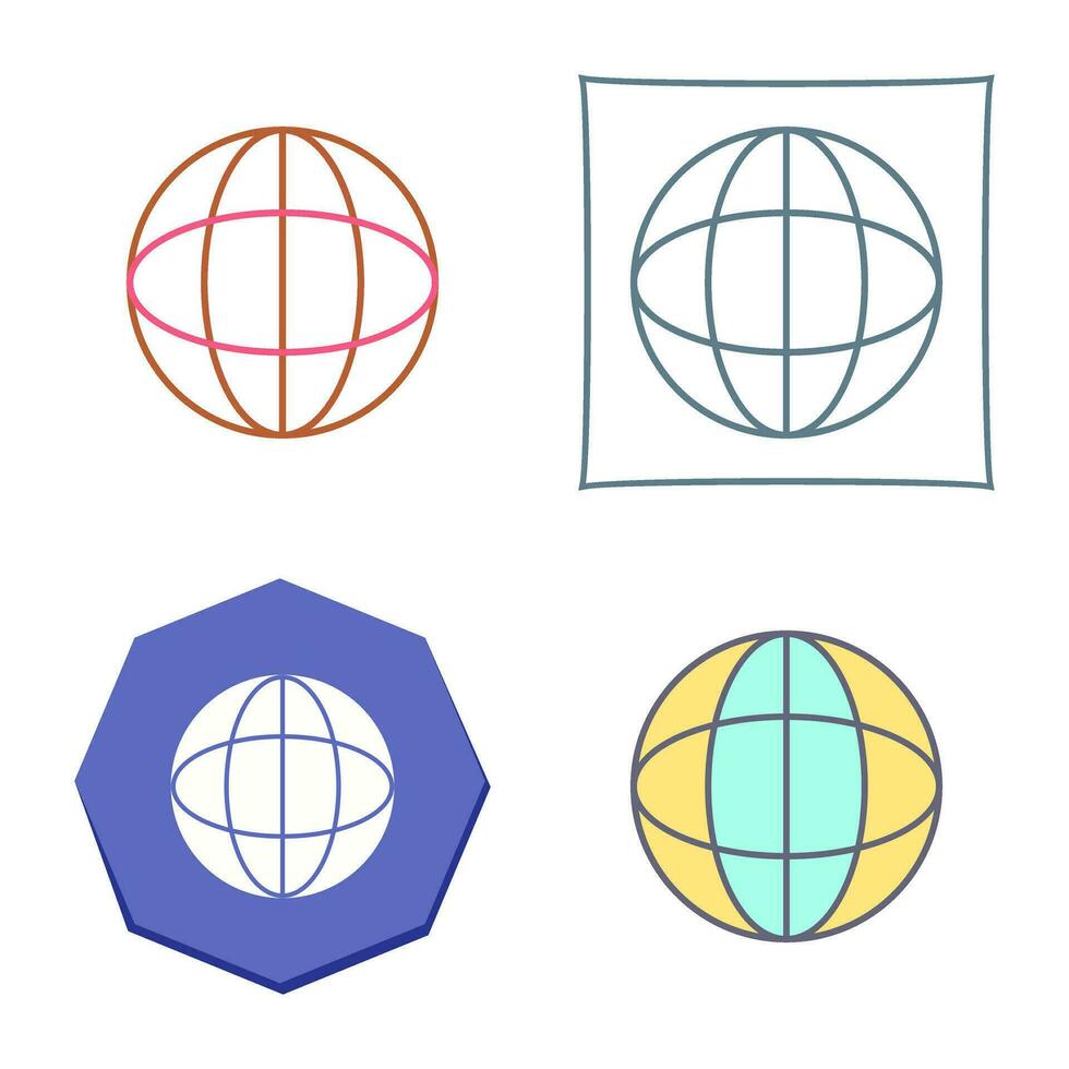 Unique Globe Vector Icon