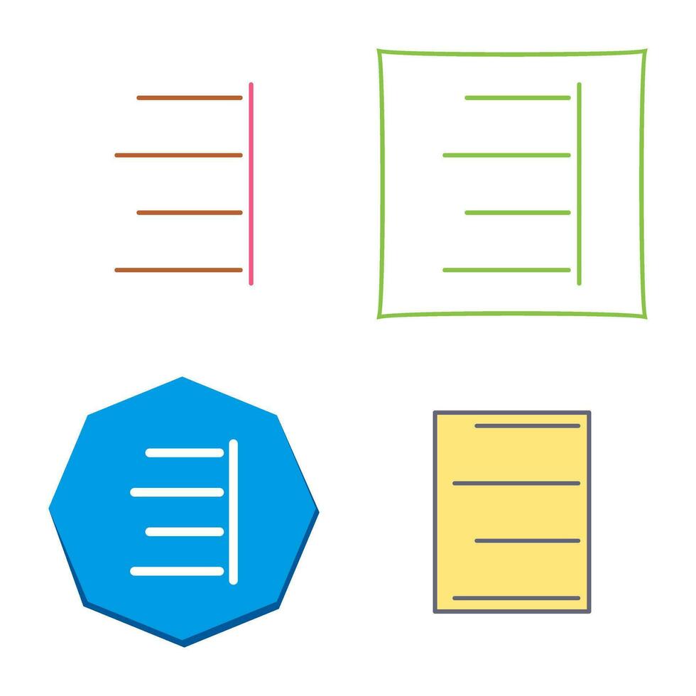 Unique Right Align Vector Icon