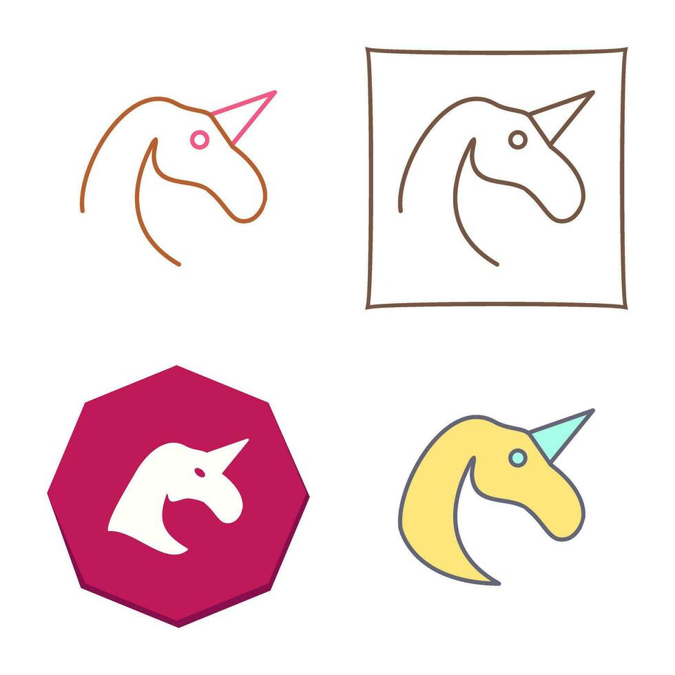 icono de vector de unicornio