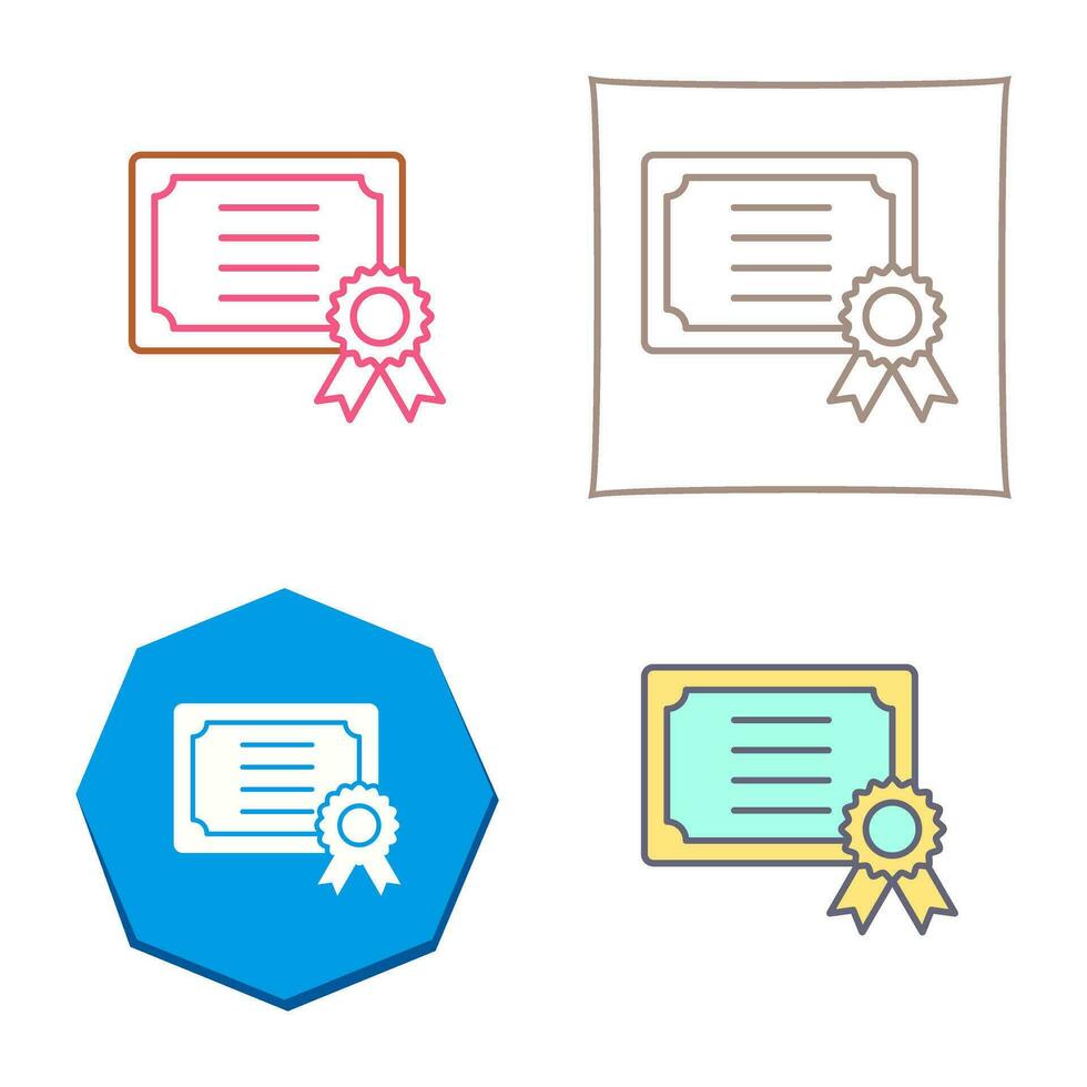 Certificate Vector Icon