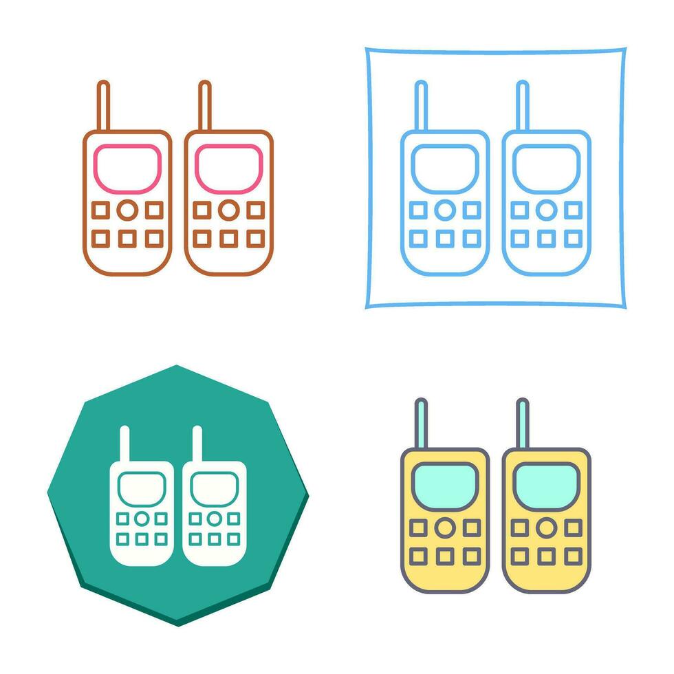 icono de vector de walkie-talkie